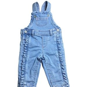 🌟First Impressions Baby Girl Ruffle-Trim Overalls
